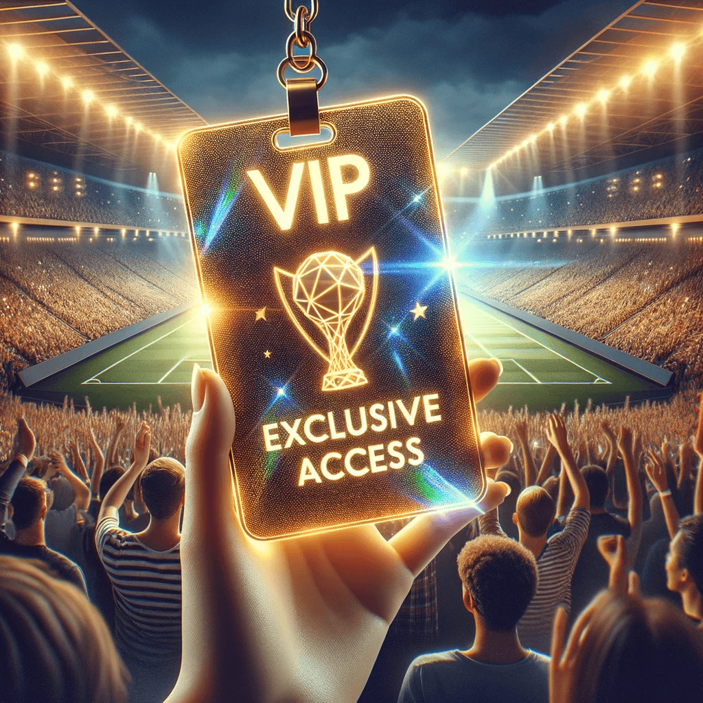 Exclusive Access: An illustrious golden VIP pass granting members early access to sports betting options.